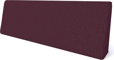 A plum-colored pillow for a European pallet sofa, shown from a diagonal angle against a white background.