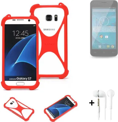 Produktbild von Handy-hülle + Kopfhörer kompatibel mit Qilive Q.4868 Schutz-hülle Bumper Silikon Schutz Hülle Cover Case Silikoncase Silikonbumper TPU Softcase