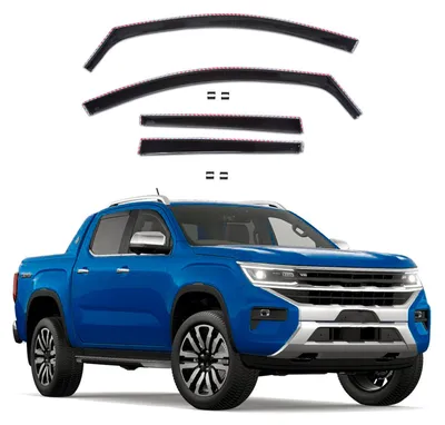 Produktbild von Windabweiser GP Regenabweiser Für VW Amarok 2 Ab 2022 4-Tlg Set Schwarz