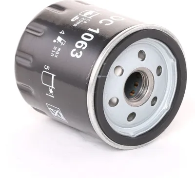 Produktbild von Ölfilter MAHLE OC 1063 Anschraubfilter für FORD Fiesta Mk6 Schrägheck (JA8, JR8) FOCUS III Turnier Fiesta Mk5 Schrägheck (JH1, JD1, JH3, JD3) Kuga Mk2