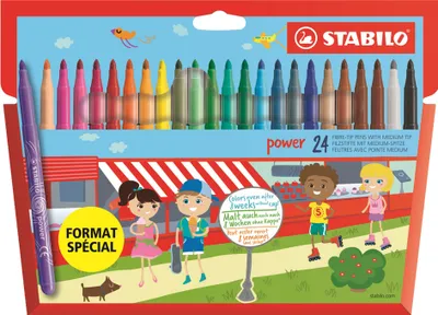 Obrázok produktu pre STABILO F52020 STABILO vláknové pero power, okrúhle, kartónová škatuľa po 24 ks