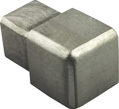 Produktbild von Quadrat Ausseneck Edelstahl V2A 12mm gebürstet