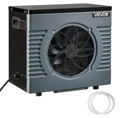 Image de Pompe à chaleur pour piscine VEVOR Puissance nominale 4160 W, chauffage électrique pour piscines hors sol jusqu'à 15 m³, COP max. 5,14, silencieuse, disjoncteur différentiel, température de chauffage 15-40 °C, mode chauffage et refroidissement