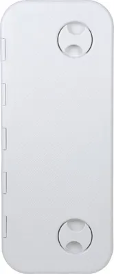 Produktbild von Inspektionsluke schmal, 171 x 523 mm, aus schlagfestem Kunststoff, weiß