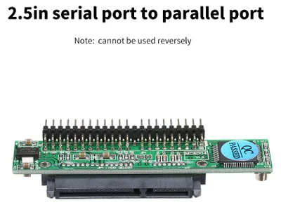 Obrázek produktu pro 2,5palcový adaptér SATA na IDE, podporuje pevné disky ATA HDD nebo SSD, 44pinový konvertor konektoru (horizontální typ)