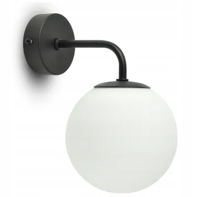 Produktbild von Led Wandleuchte, Glas Wandlampe Innen W15, G9 - Nachtlampe für Schlafzimmer, Weiß Glas Kugel 14cm
