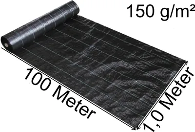 Produktbild von 100 m² Schweres Bodengewebe Bändchengewebe Unkrautfolie Unkrautvlies Unkrautplane 150g/m²