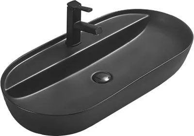 Produktbild von Mexen Adel Aufsatzwaschbecken 80 x 40 cm, Schwarz matt - 22168085
