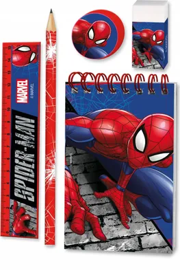 Zdjęcie produktu dla Zestaw Akcesoriów Szkolnych Spider-man SPIDERMAN Notes Ołówek Linijka Gumka / SP50017