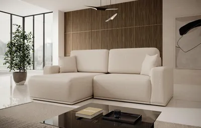 Produktbild von FurMeb24 ECKSOFA FLOUD - 250 x 160 cm aragon 03 - mit schlaffunktion und bettkasten - linke seite