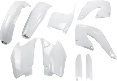 Produktbild von Ufo Honda Cr 125/250 2000-2001 Hokit100f-041 Fork Protectors & Plastikbausatz Weiß  Weiß One Size