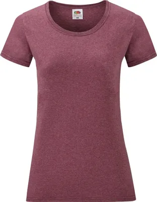 Produktbild von Fruit Of The Loom Lady-Fit Damen T-Shirt BC1354 (2XL) (Burgunder meliert)