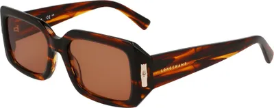 Zdjęcie produktu dla Okulary przeciwsłoneczne damskie Longchamp LO765S w brązowe paski 53/18/140