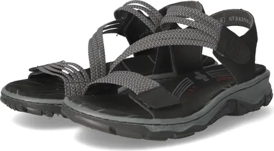 Produktbild von Rieker Trekkingsandalen - Graphitschwarz Kunstleder Größe: 41 Normal
