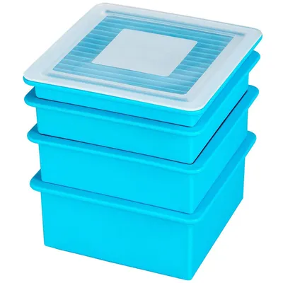 Produktbild von Silikon Eiswürfelform 4in1 Eiswürfelbehälter Eiswürfelbereiter Eiswürfel Silikonform
