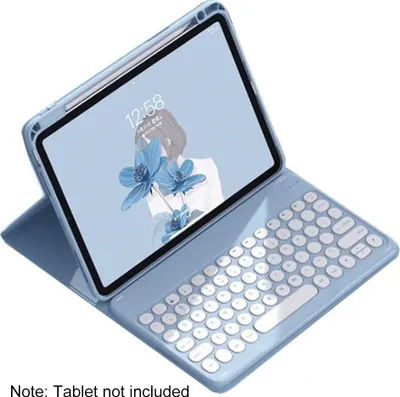 Produktbild von Magnetisch drehbares, abnehmbares Tablet-Case, mehrere Winkel und mehrere Szenen, starke magnetische Adsorption, abnehmbare Tastatur, schmutzabweisend, langlebig, lange Akkulaufzeit, hohe Kompatibilitaet, fuer iPad Air4/5