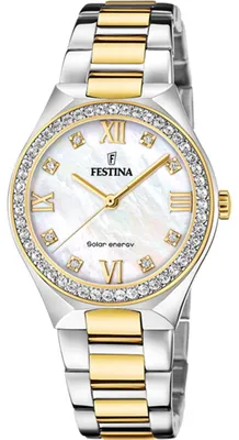Produktbild von Festina Damen Uhr Luxus Edelstahl Armbanduhr silber gold UF20659/1