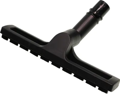 A black vacuum cleaner attachment for hard floors.