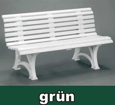 Produktbild von Gartenbank 3 Sitzer Helgoland / Neptun dunkelgrün Kunststoff