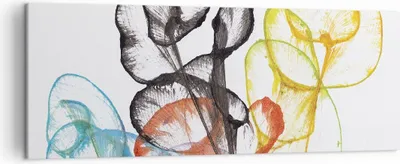 Produktbild von Bild auf Leinwand - Leinwandbild - Einteilig - Blumen Abstraktion Surrealismus - 140x50cm - Wand Bild - Wanddeko - Wandbilder - Leinwanddruck - Bilder - Wanddekoration - Leinwand bilder AB140x50-4444