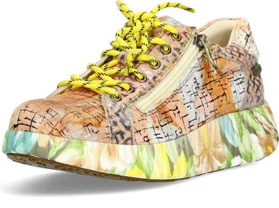 Produktbild von Laura Vita Damen Sneaker knallige Farben mit Reißverschluss NIKITO-44, Größe:39 EU, Farbe:Orange