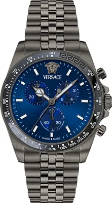 Produktbild von Versace Uhr Herren Greca Chrono Wave Anthrazit/Blau VE0H00625