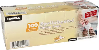 Produktbild von Papstar 12488, Lineares Polyethylen mit niedriger Dichte (LLDPE), Transparent, 80 °C, 265 mm, 540 mm, 100 Stück(e)