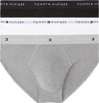 Zdjęcie produktu dla Tommy Hilfiger, męskie 3-pak majtek typu slip, z logo, wielokolorowe (rozmiar M)