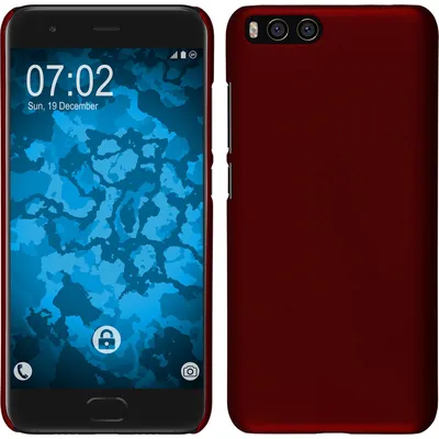 Produktbild von PhoneNatic Case kompatibel mit Xiaomi Mi 6 - Hülle rot gummiert Hard-case Cover
