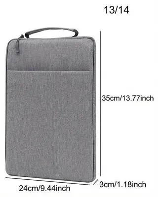 Produktbild von Portable Plüsch-Tasche mit Griff, Laptop-Tasche mit Seitenfächern, für 13/14-Zoll-Laptops