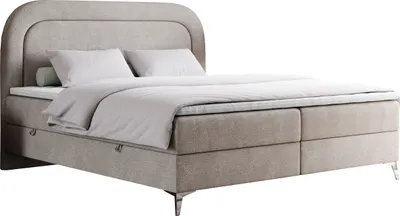 Produktbild von Doppelbett, boxspringbett mit Multipocket-Matratze, zum Schlafzimmer - EIRA - 200x200cm - Beige - H4