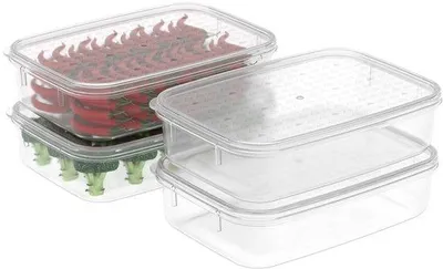 Produktbild von Klare 1,1L Vierer-Set, BPA-freies Plastik, magnetron- und frostbeständig
