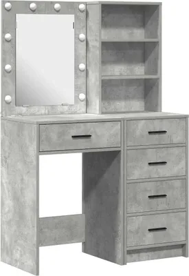Obrázok produktu pre vidaXL Toaletný stolík 2 ks Sivý 50 x 41 x 135 cm Materiál na báze dreva