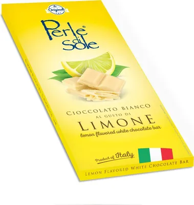 Obrázek produktu pro Tabulka bílé čokolády Perle di Sole s citronovou příchutí 100 g
