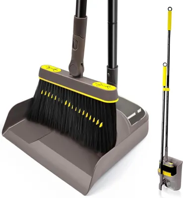 Image de JEHONN Balai Pelle Set Long Manche 138CM 180 Degrés Rotation Intérieur Extérieur