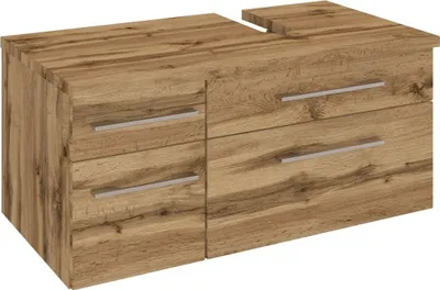 Produktbild von Held Möbel Unterbeckenschrank Davos 90 cm (rechts) Wotaneiche/Wotaneiche
