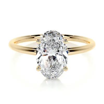 Produktbild von Nicole Manson Diamantring 585 Gold mit Ovaler Labordiamant Ovaler Solitärring 2.00 ct