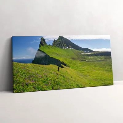Produktbild von Hornstrandir Island Reservat – Leinwandbild Wandbild – 120x60 cm – Leinwandbilder – Wandbilder – Schlafzimmer – Flur
