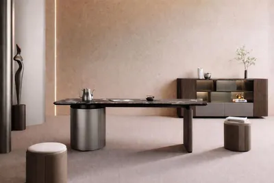 Produktbild von Moderner Schreibtisch und Sideboard Hochwertige  aus Holz mit Eleganten Details