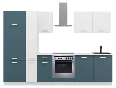 Produktbild von Küche Toni 290 cm Küchenzeile Küchenblock Singleküche Einbauküche