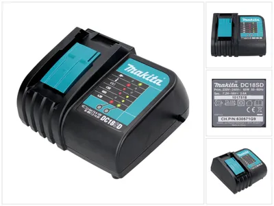 Immagine prodotto di Makita Caricabatterie DC 18 SD per batterie agli ioni di litio 7.2V - 18V