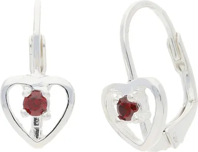 Produktbild von JuwelmaLux Kinder Ohrhänger 925 Silber mit Zirkonia rot JL16-06-0412