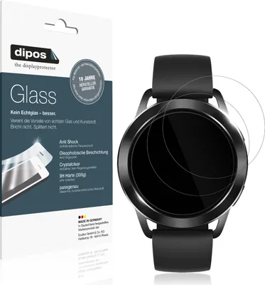 Produktbild von 2x Schutzfolie für Xiaomi Watch S3 - Anti-Shock 9H Folie dipos Glass Kunststoffglas