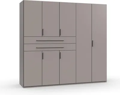 Produktbild von Drehtürenschrank >DIGIT< in SAHARAGRAU - 225x208x58cm (BxHxT)