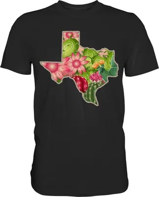 Produktbild von Texas Sukkulenten Kakteen Pflanzen Kaktus T-Shirt – Black / M
