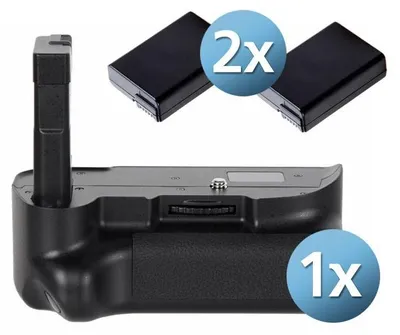 Produktbild von Batteriegriff Set für Nikon D5200 D5100 + 2x EN-EL14 Akku