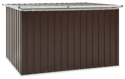 Image de Boîte de rangement pour jardin – Coffre de rangement extérieur – Métal – Noir – 171 x 99 x 93 cm – Robuste et résistant aux intempéries