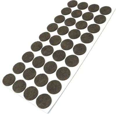 Produktbild von Adsamm® | 36 x selbstklebende Filzgleiter / Braun / Ø 24 mm / rund / Möbelgleiter aus Filz mit 3.5 mm Stärke