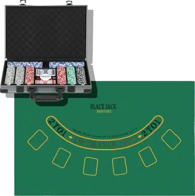 Obrázok produktu pre Pokerová súprava, 400 žetónov, 2 balíčky kariet, sivá farba
