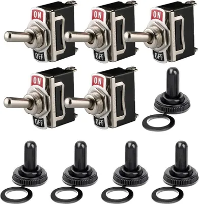 Productafbeelding van INF 2-snelheidstuimelschakelaar met waterdichte dop (5-pack) zwart